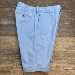 Polo Ralph Lauren Men's Chino‎ Relaxed Fit 10" Shorts Blue Sz 28 (Measure 29)